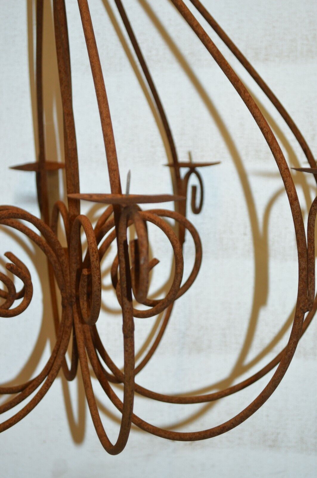 Wrought iron candle chandelier