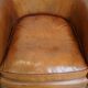 Ensemble de 2 fauteuils club en cuir de mouton