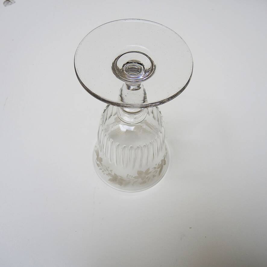 Antique xl stemmed glass – floral decor
