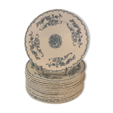 Assiettes plates faience