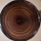 Contemporary thick glass vase imitating bamboo