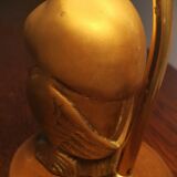 Owl lamp in brass of the 70s