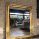 Empire period fireplace mirror, sublime gold leaf, 127cm/106cm