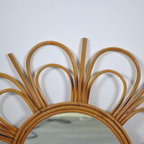 Rattan mirror 1960 58cm