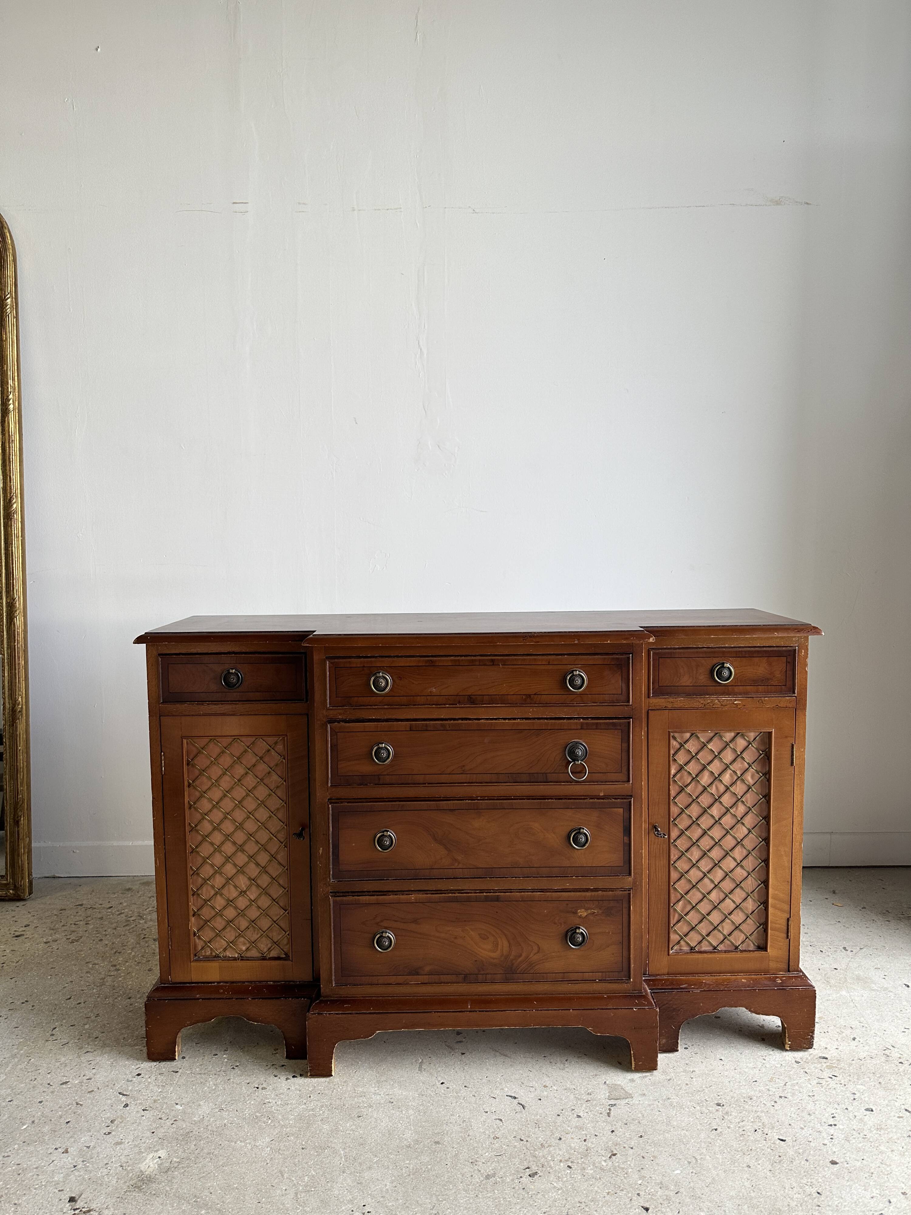 Chiffonier, small 19th century storage unit 1m12 x 74 x 35