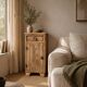 Small restored antique piece of solid wood furniture.
