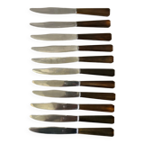 Set of 11 wooden tooth knives made of 50s