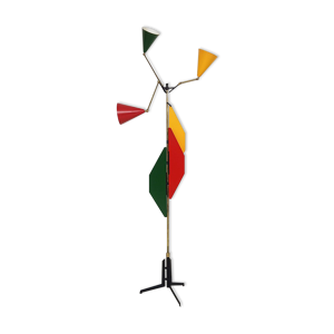 Lampadaire italien coloré du milieu