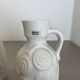 Set of 4 Red-White Fat Lava Op Art Pottery Vases by Bay Ceramics, Germany
