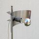 Lampadaire vintage métal brossé – années 70 – style Disderot / Reggian