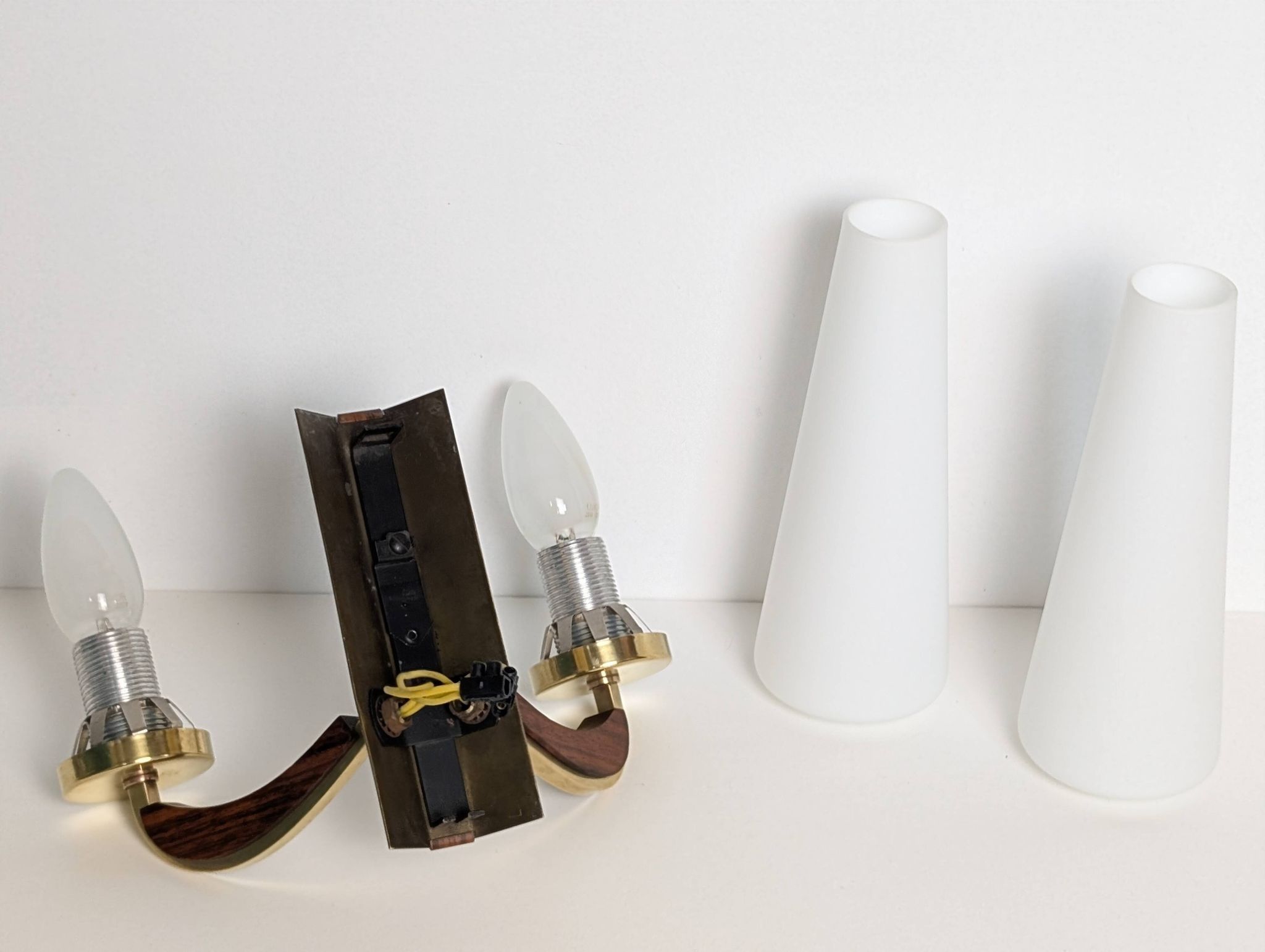 Brass wall light