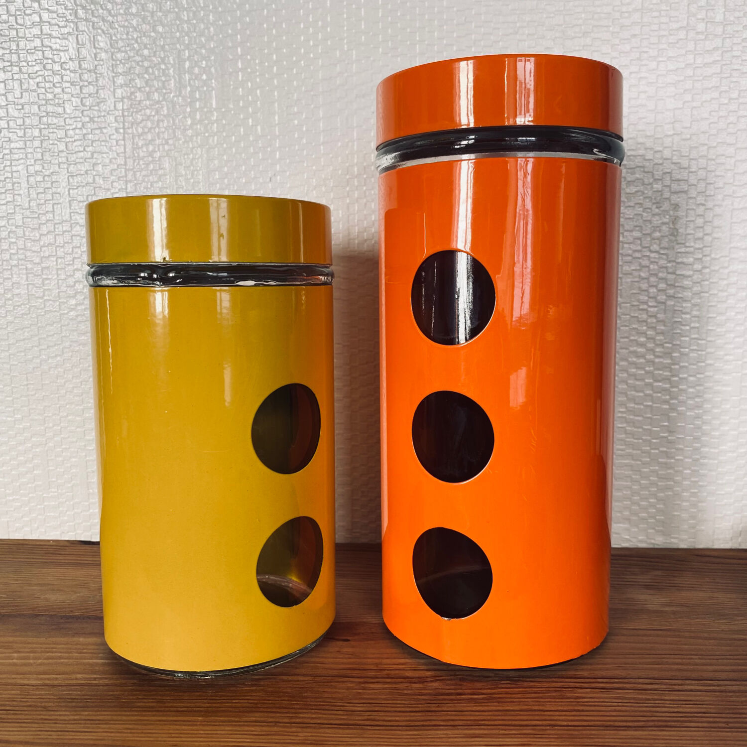 Glass storage jars