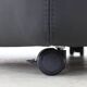 Postmodern Leather Armchair on Wheels by Cor