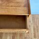 Vintage wooden and rattan chest of drawers