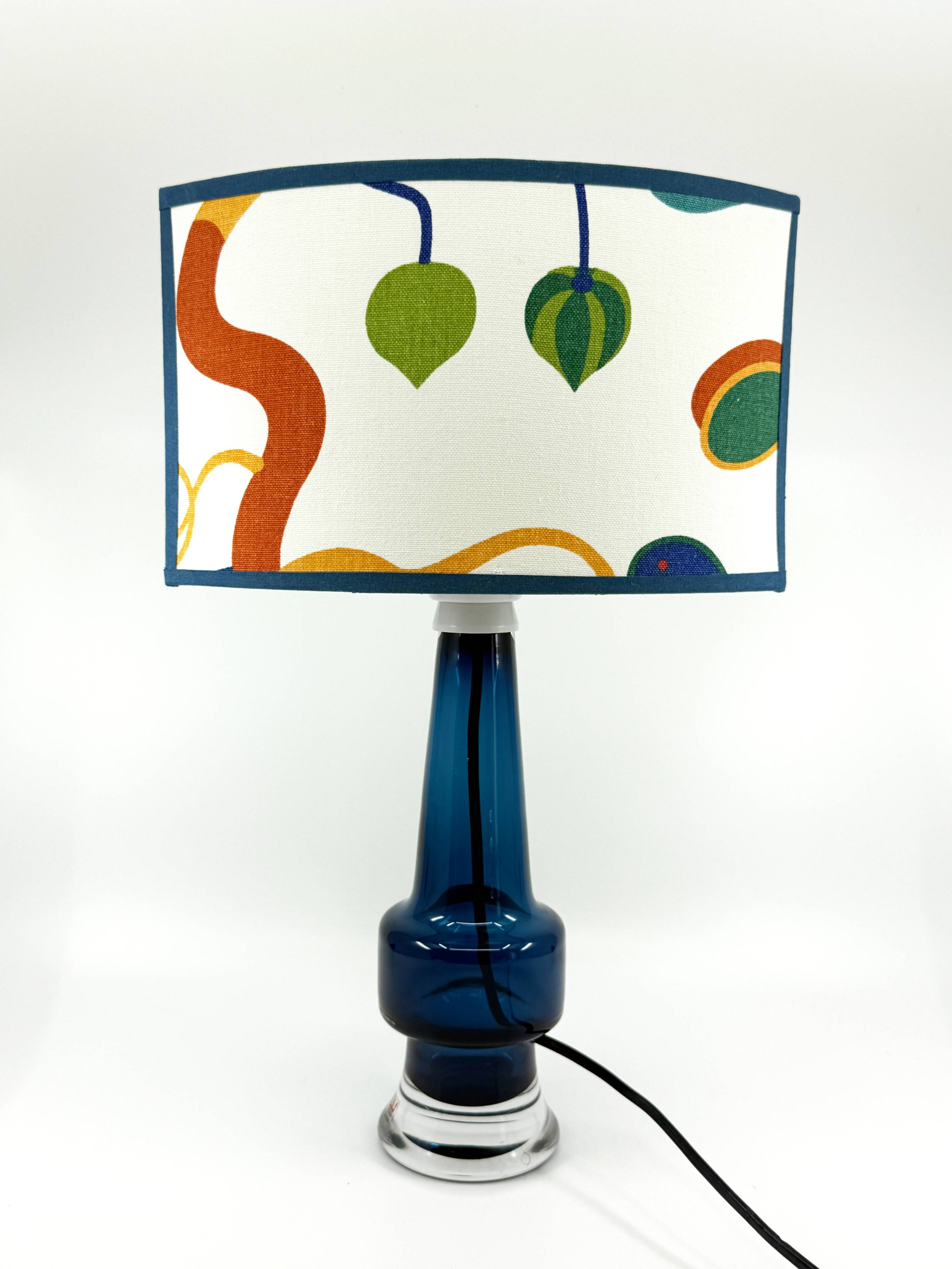 Crystal lamp • Kosta Boda • Sweden • 1960s and custom lampshade