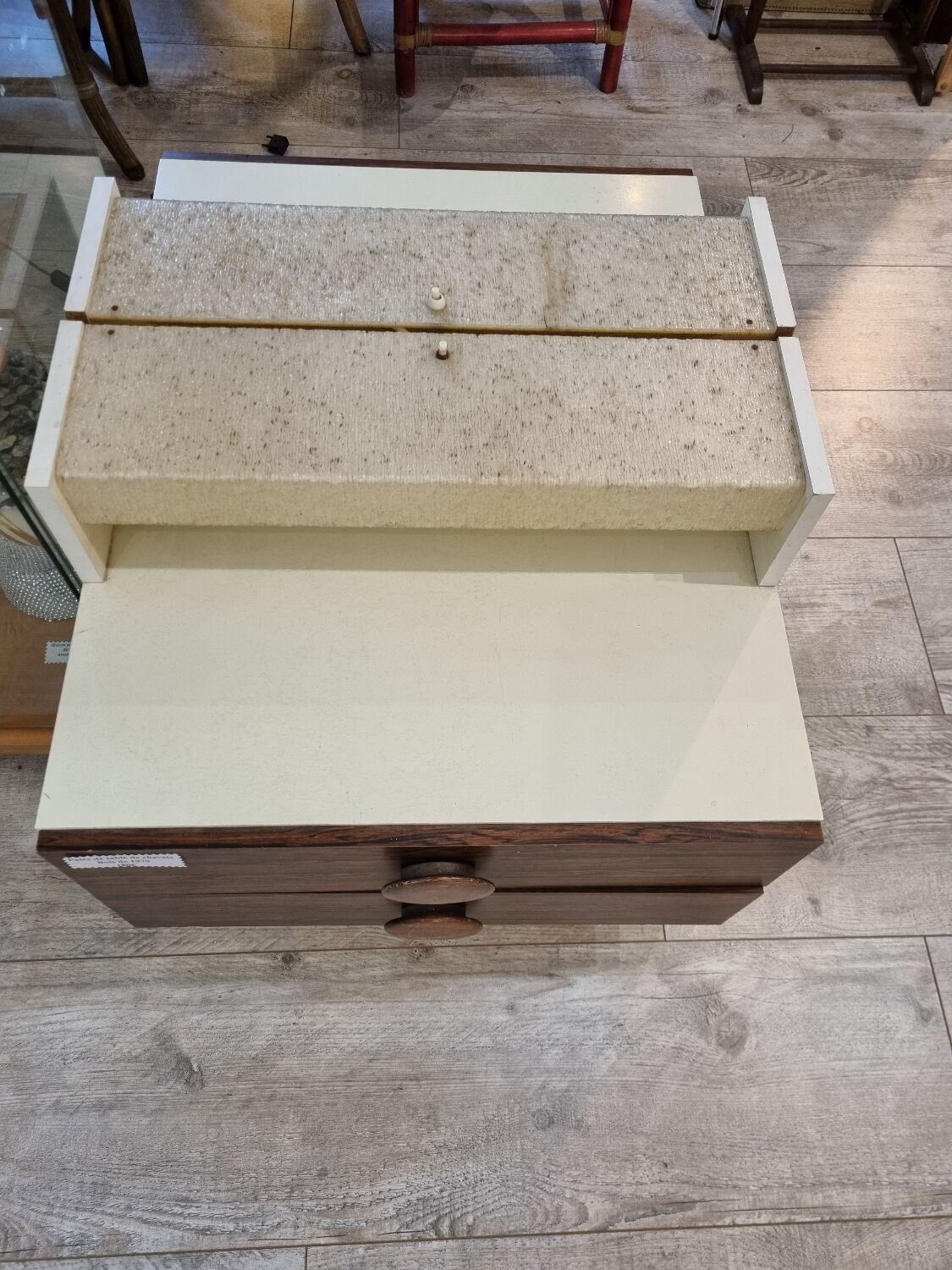 Seventies nightstands, wood from 1970