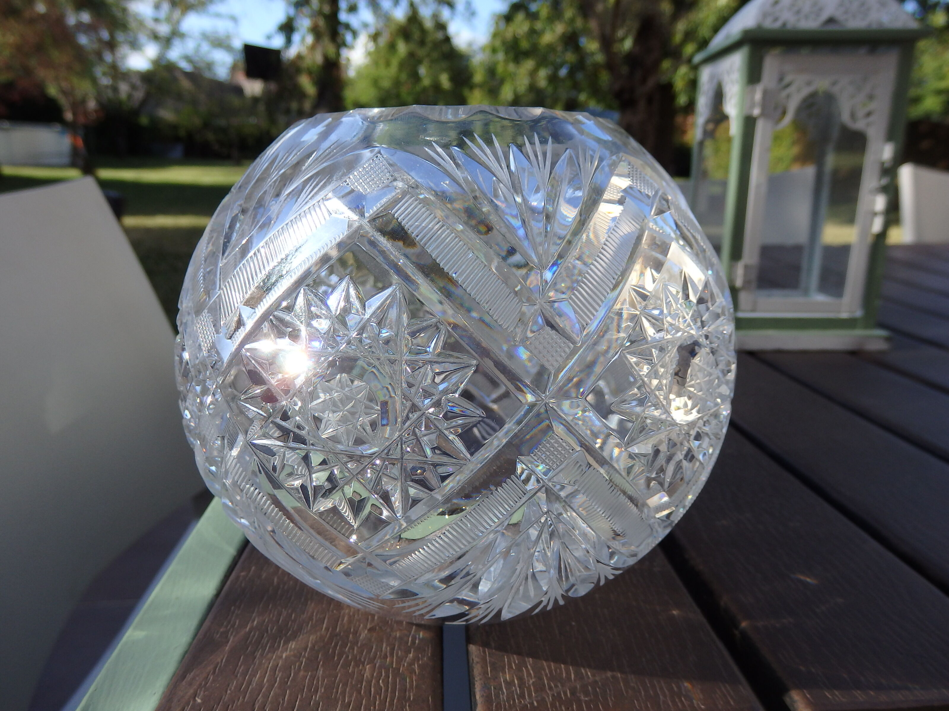 Crystal vase round ball