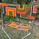 Pair of vintage folding camping chairs - BHV Paris (1970s)