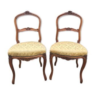 Pair of Louis XV-style bedroom chairs