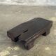 Small stool, black solid teak accent stool wabi-sabi L30 W8.5 H6.