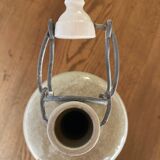Hot water bottle in light gray enamelled stoneware