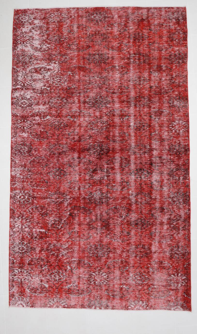 6x10 Rug For Dining Room Red Vintage Area Rug, 175x296Cm SK 3756
