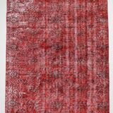 6x10 Rug For Dining Room Red Vintage Area Rug, 175x296Cm SK 3756