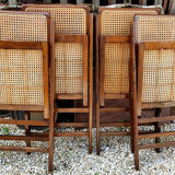 4 vintage wood and canning folding chairs