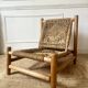 Wood and rope armchair by Audoux and Minnet from the 1950s.