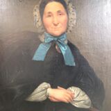 Oil on canvas portrait 19th