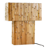 Lampe de table "nœuds en cascade" en bambou