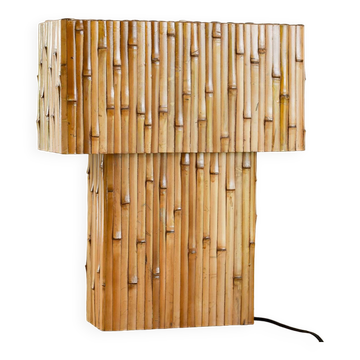 Lampe de table "nœuds en cascade" en bambou