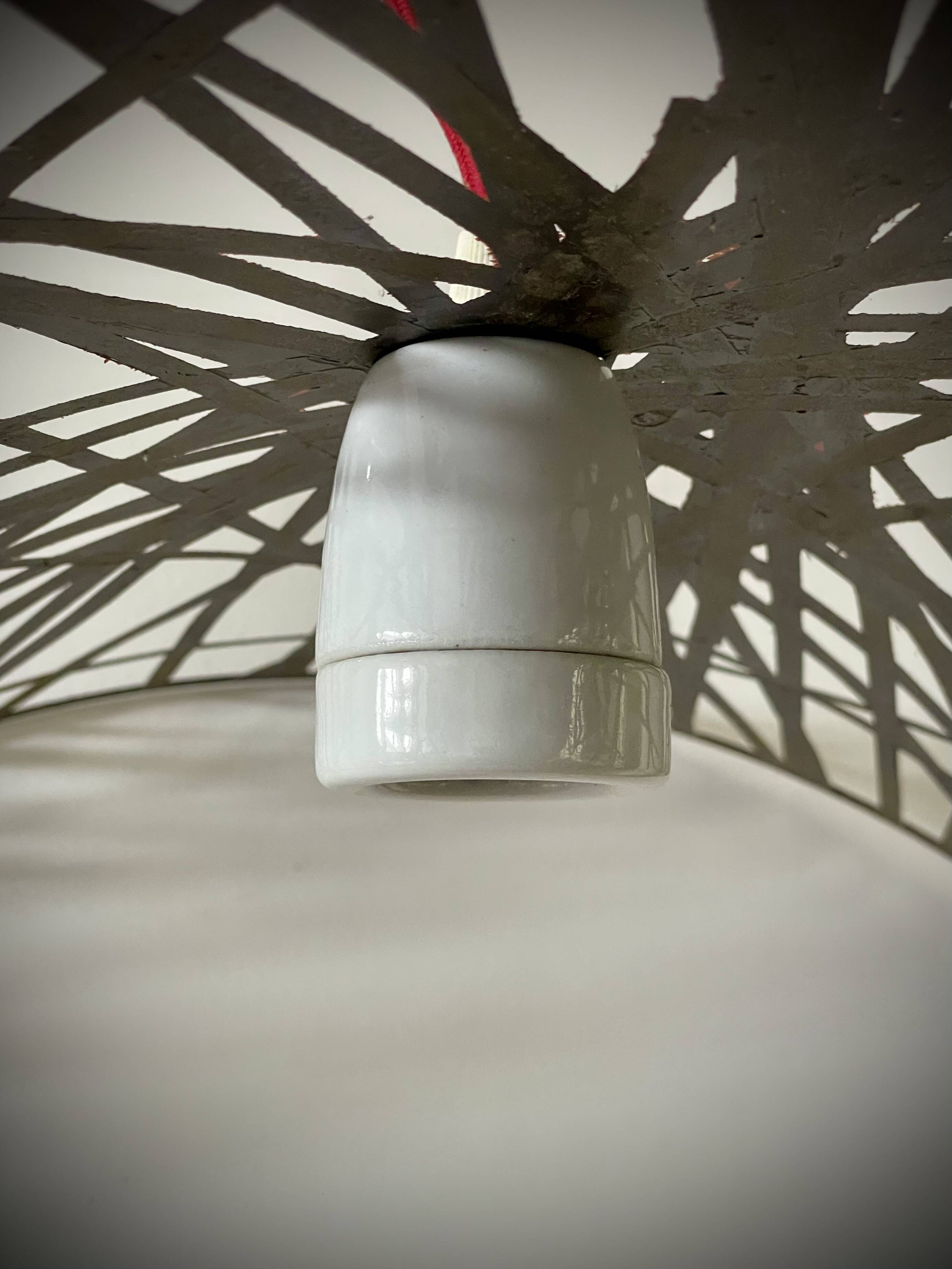 Suspension / ceiling light in carbon fibre – unique piece