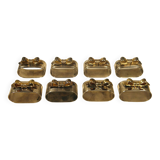 8 silver and gold napkin rings