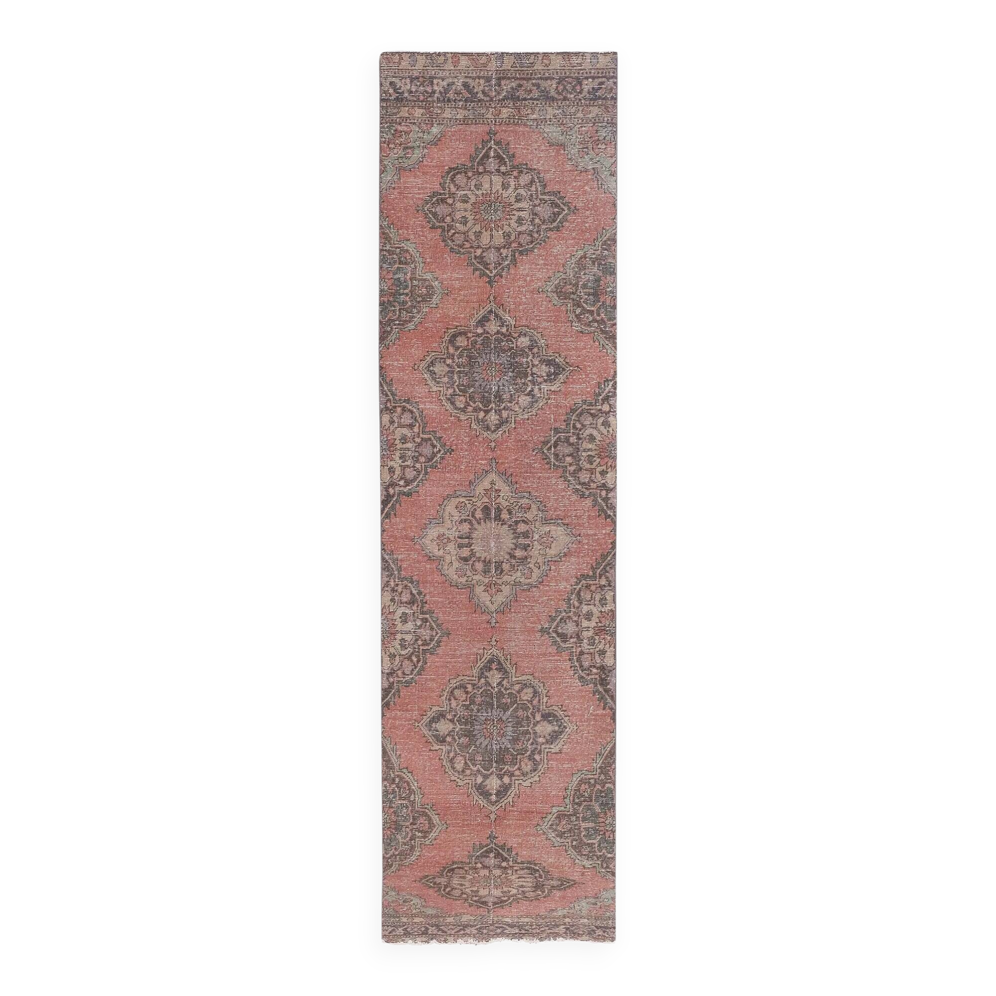 Vintage Turkish hallway rug 96x364 cm