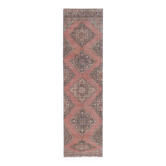 Vintage Turkish hallway rug 96x364 cm