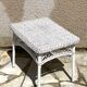 Table basse de jardin rotin vintage