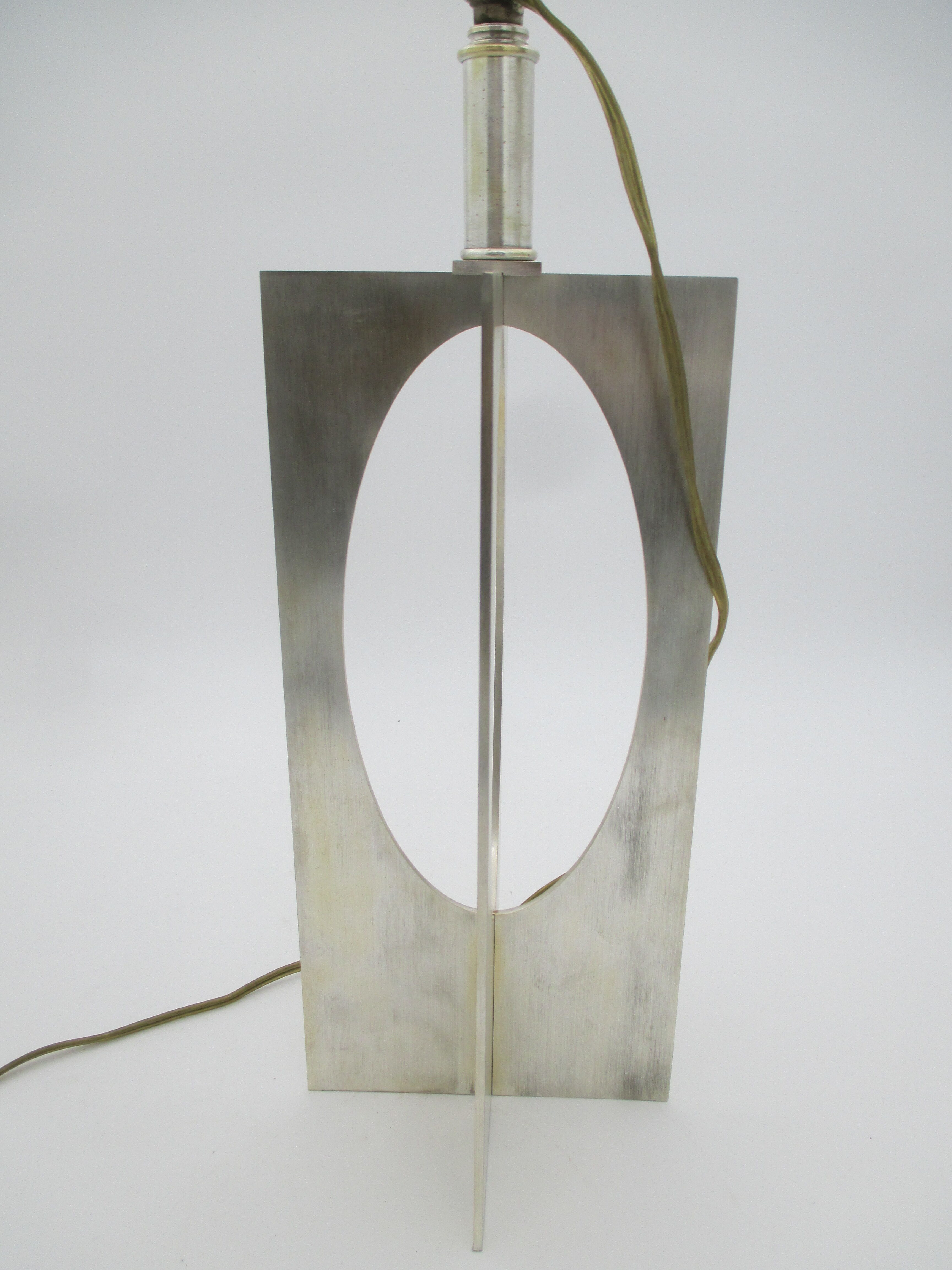 Lamp brass nickel-plated chrome year 70