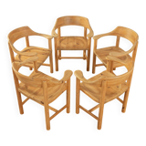 5x Rainer Daumiller Chairs, Solid Pine