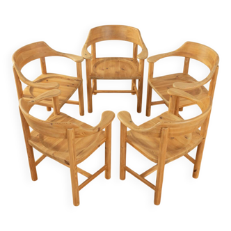 5x Rainer Daumiller Chairs, Solid Pine