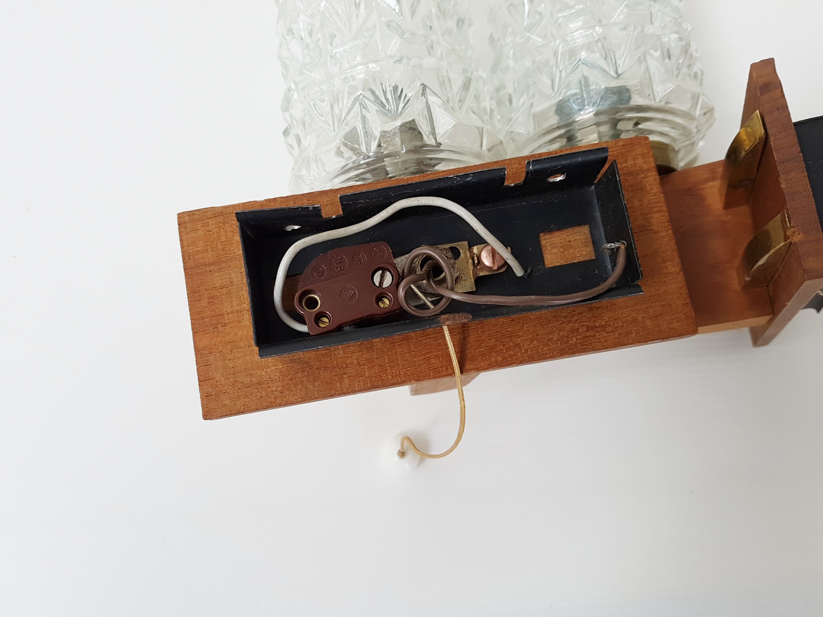 Pair of Scandinavian teak and brass 1960