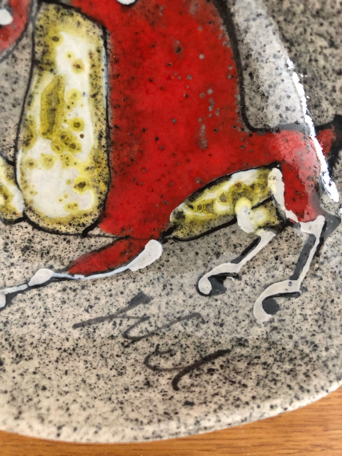 Vide-poche en faience signé Gegel année 60