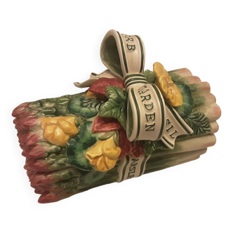 Ceramic box slip fitz and floyd vegetables flowers