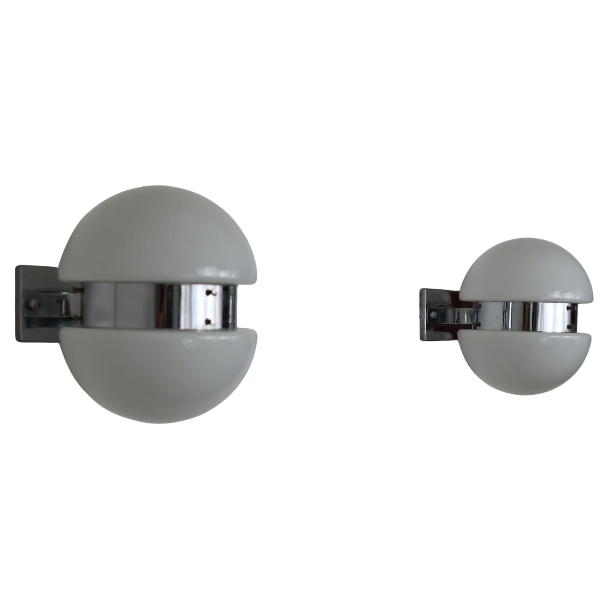 Pair of Cubosfera wall lights by Alessandro Mendini, Italy, 1960s.