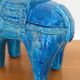 Blue Ceramic Horse Sculpture by Aldo Londi for Bitossi Fiorentino, 1960
