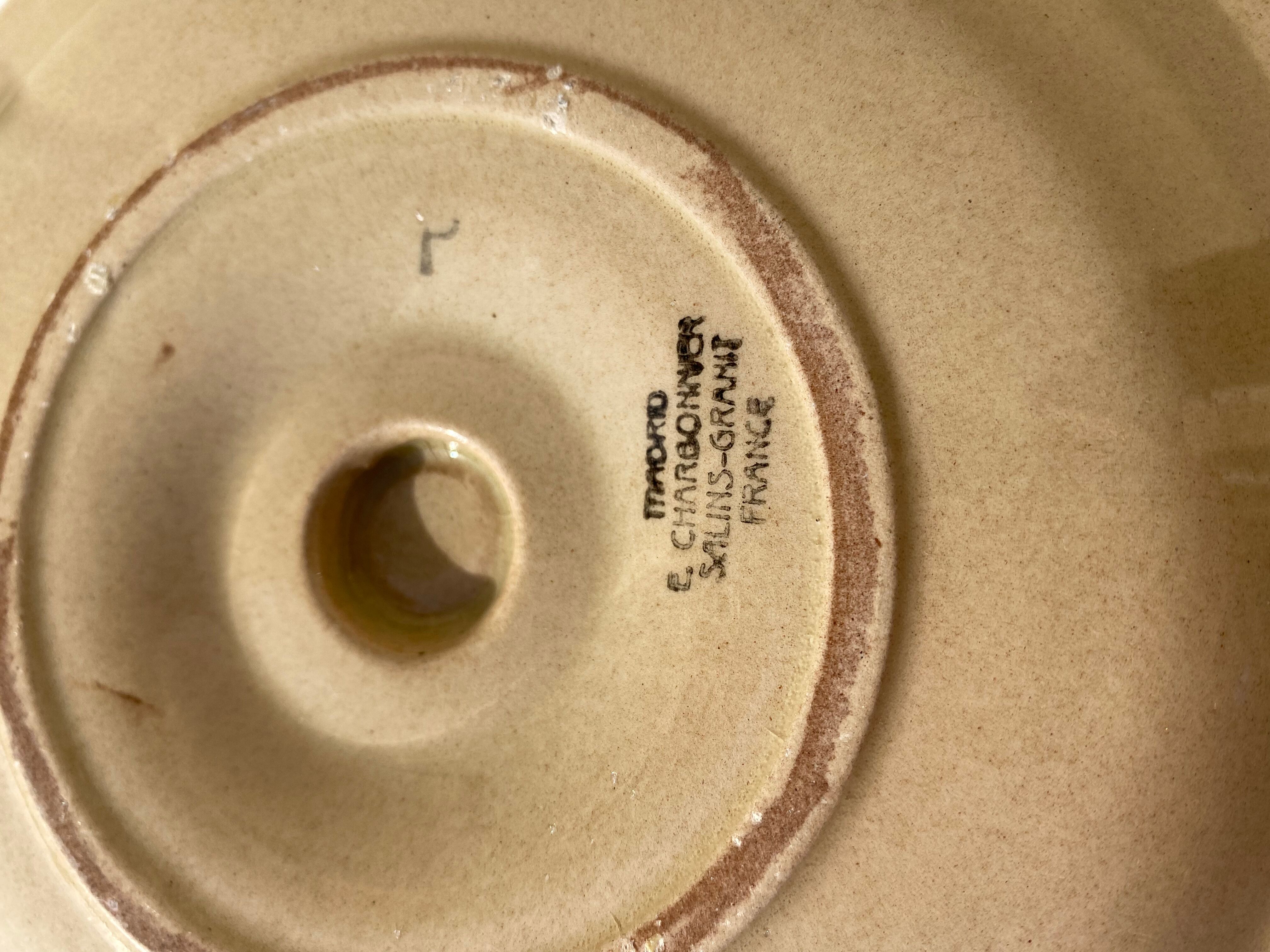 Saucier E.Charbonnier cérame vintage