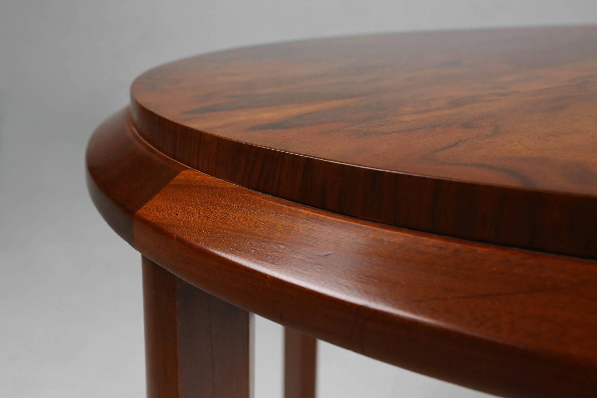 Luxurious Art Deco coffee table in root wood veneer, France, 1930s