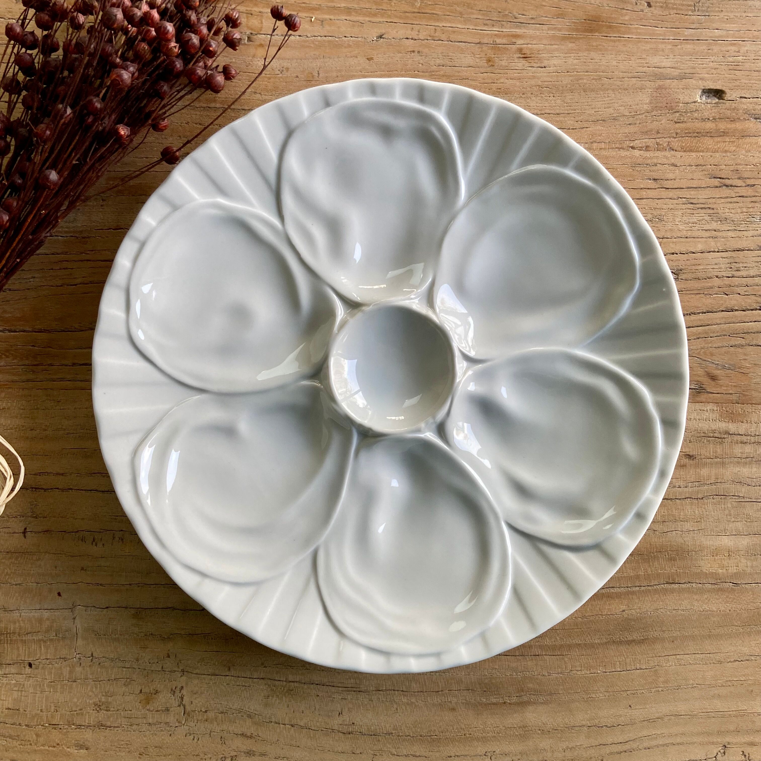 6 Pillivuyt oyster plates France