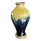 Art Deco vase in yellow and blue flamed earthenware - Shape 485, circa 1930