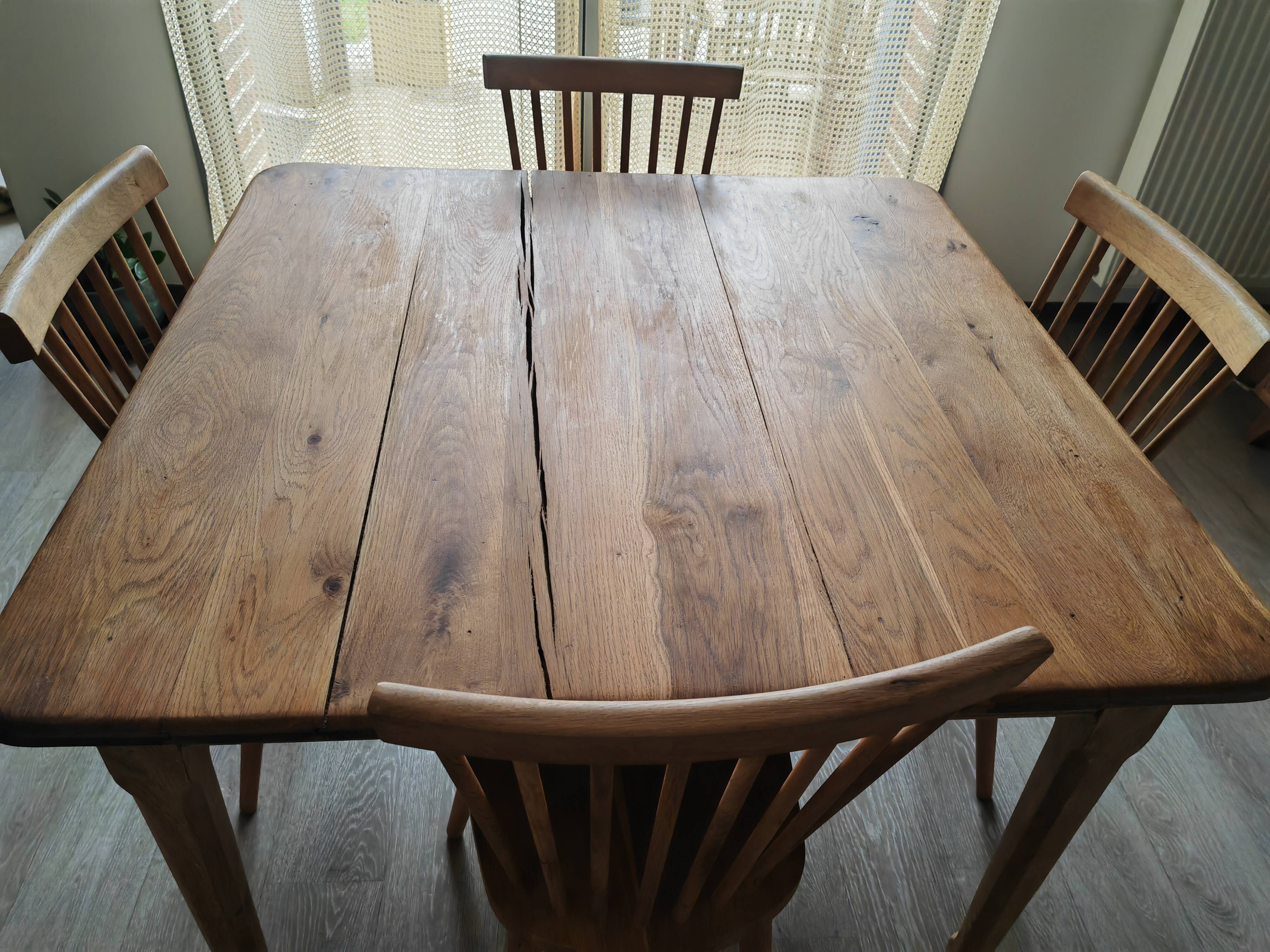 Solid oak farm table